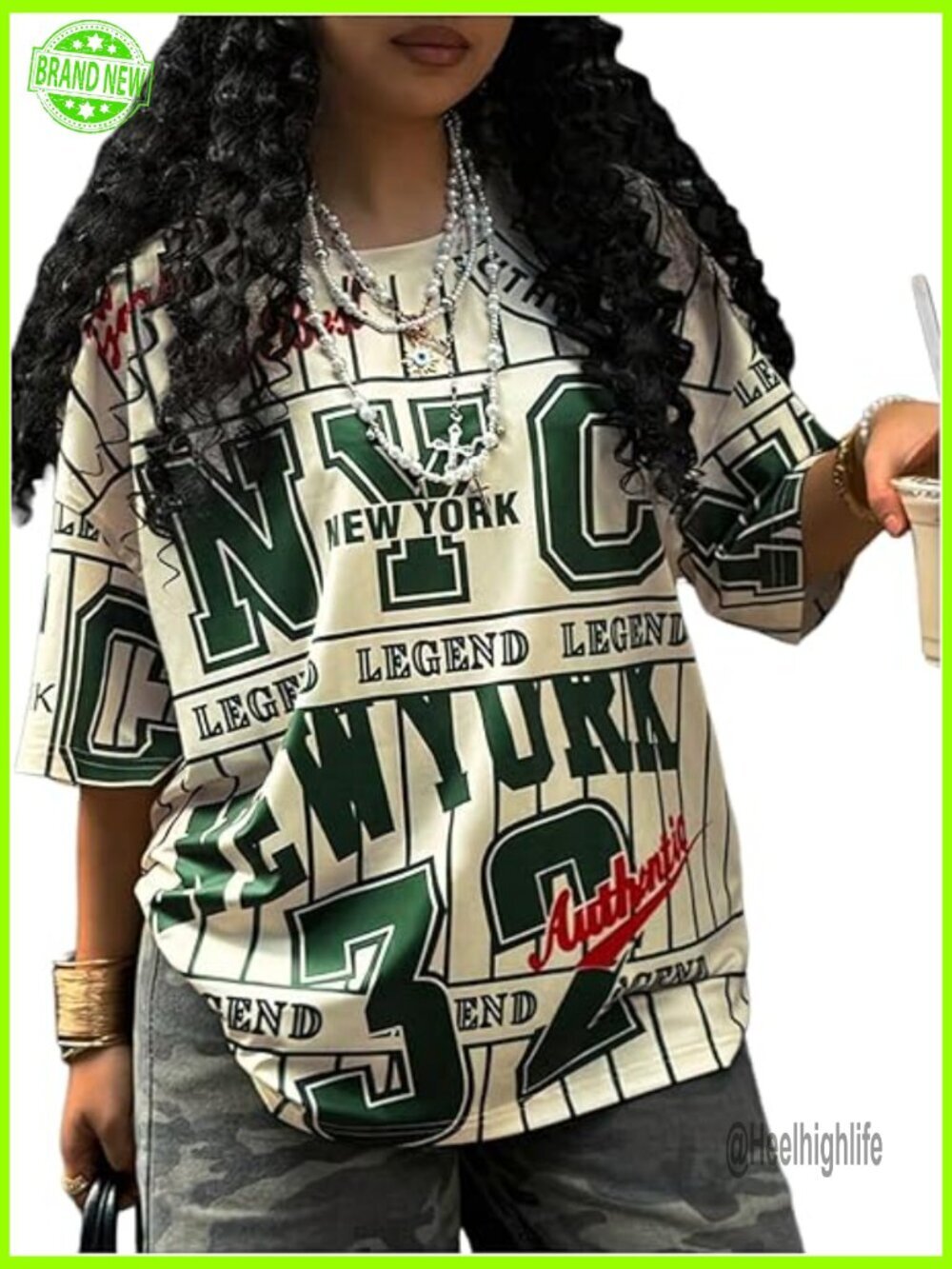 Y2K Graphic Tee Drop Shoulder Baggy Short Sleeve Streetwear Top